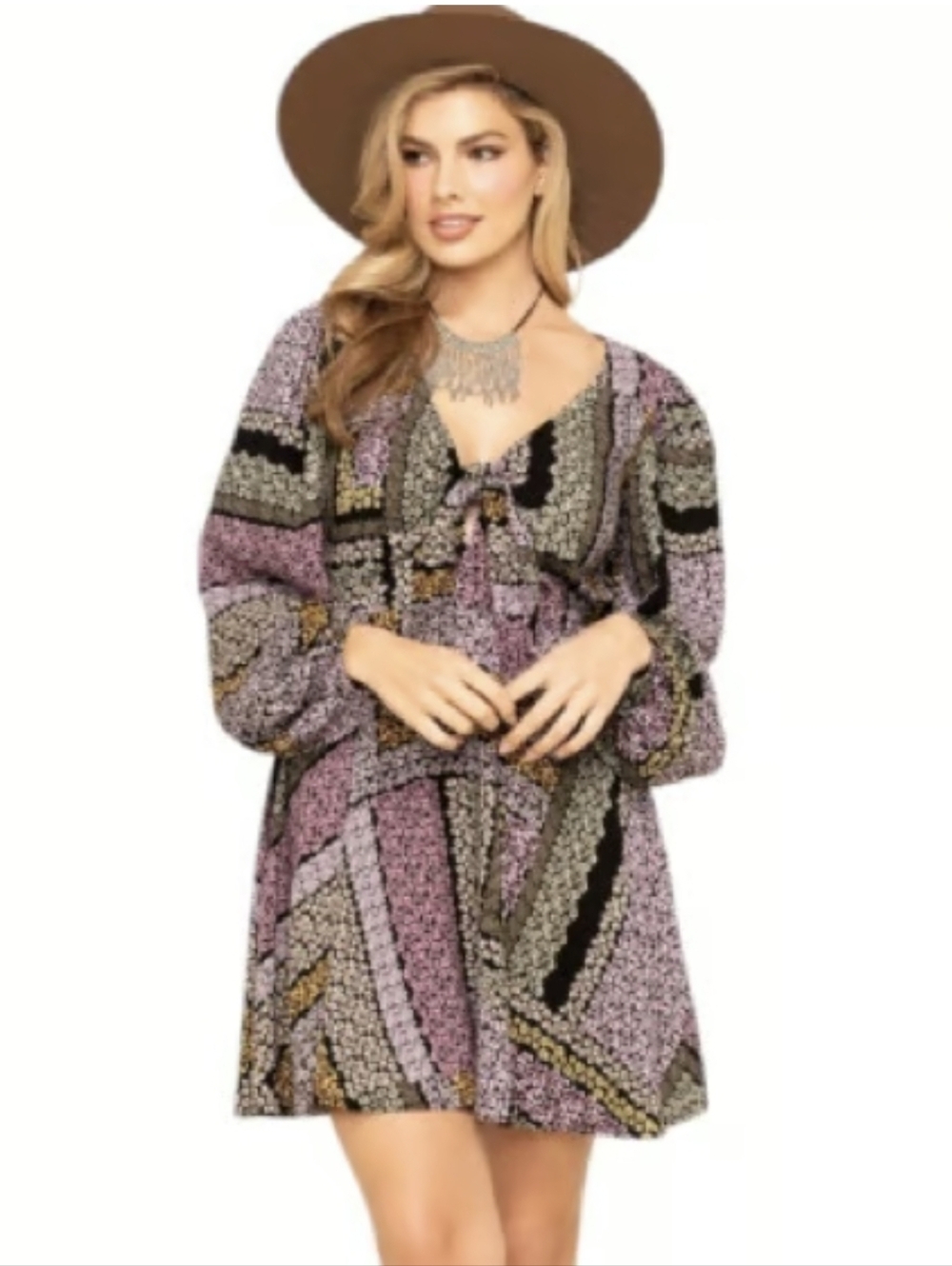 Nwot Band Of Gypsies Whimsy Floral Cottagecore Boho Dress Size Small